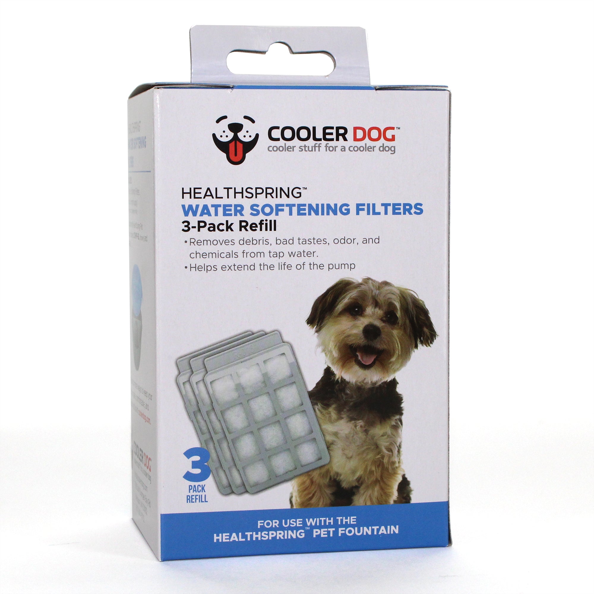 Water softener filter for the CoolerDog Healthspring pet fountain