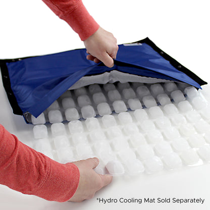 FlexiFreeze Ice Sheet being slid into the CoolerDog Hydro Cooling Mat