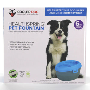CoolerDog Healthspring pet fountain 6 liter, informational packaging