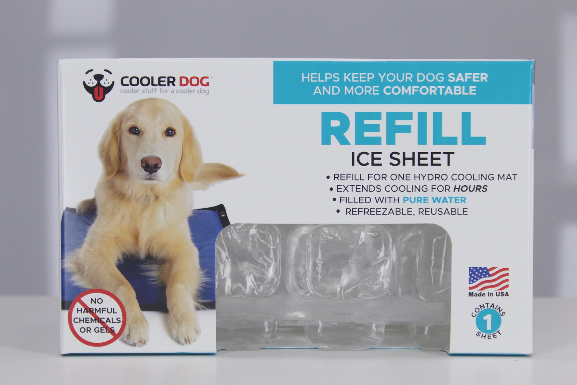 Product Packaging for CoolerDog refill ice sheet, refreezable